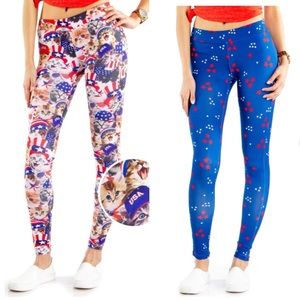 Tipsy Elves 4th of July Independence Day America pair of leggings